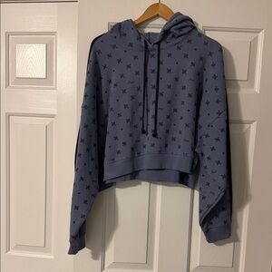 VS Pink Blue Crop Hoodie